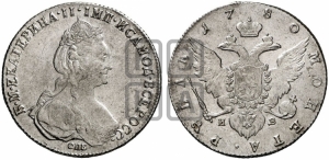 Рубль 1780 года СПБ/ИЗ (новый тип)