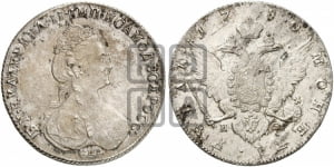Рубль 1780 года СПБ/ИЗ (новый тип)