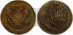 5 копеек 1788 года СПМ (СПМ, Санкт-Петербургский монетный двор)