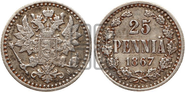 25 пенни 1867 года