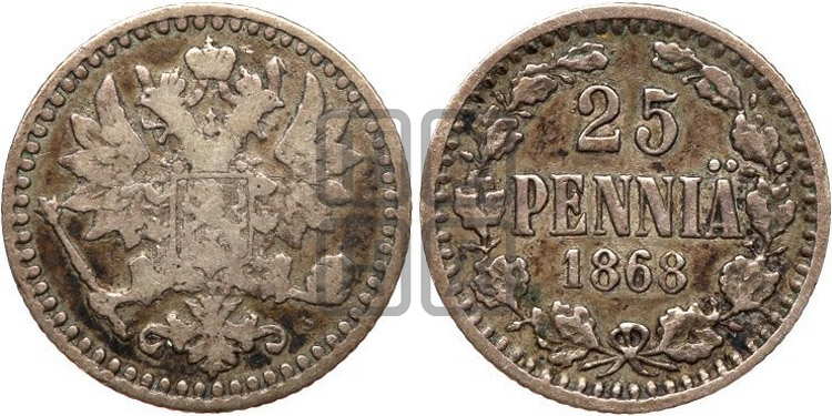 25 пенни 1868 года