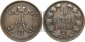 10 пенни 1875 года