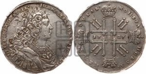 Рубль 1727 года (московский тип, гурт надпись)