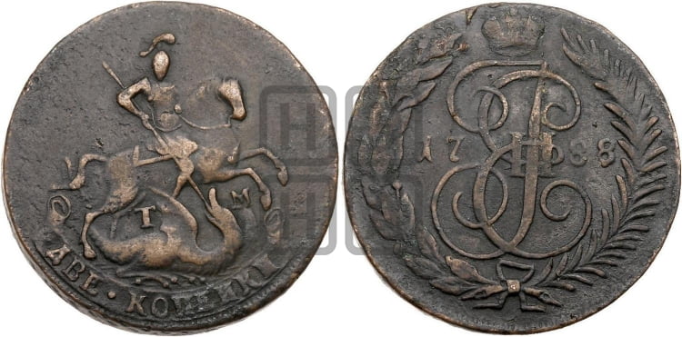 2 копейки 1788 года (ТМ, Таврический монетный двор)