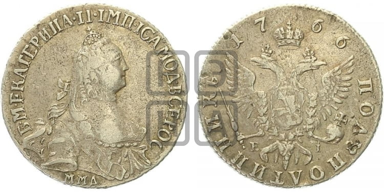Полуполтинник  1766 года (с шарфом на шее)