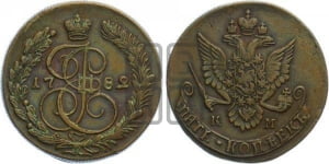 5 копеек 1782 года КМ (КМ, Сузунский монетный двор)