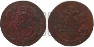5 копеек 1766 года ММ (ММ, Красный  монетный двор)