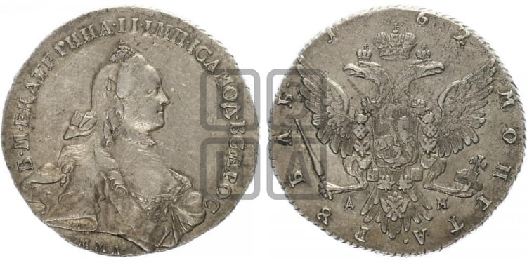 Рубль 1762 года (с шарфом на шее)