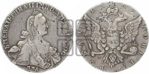 Рубль 1768 года ММД/EI ( MMД, без шарфа на шее)
