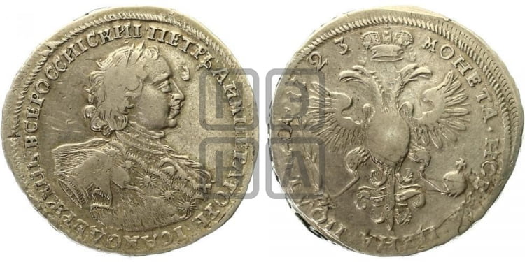 Полтина 1723 года (портрет в горностаевой мантии, ”Тигровая”)