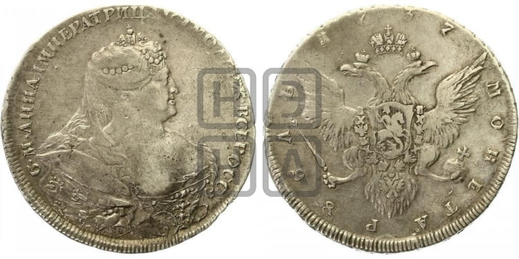 Рубль 1737 года (портрет работы Гедлингера)