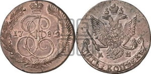 5 копеек 1782 года КМ (КМ, Сузунский монетный двор)