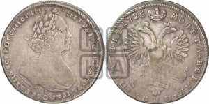 Полтина 1725 года СПБ (портрет петербургского типа)