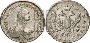 Полуполтинник  1764 года ММД/EI (с шарфом на шее)