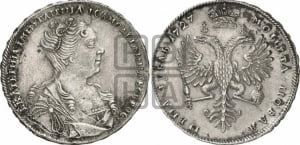 Рубль 1727 года (Портрет вправо, Московский тип)