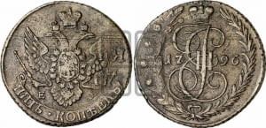 5 копеек 1796 года ЕМ (Павловский перечекан)