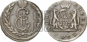 1 копейка 1772 года КМ (для Сибири)