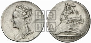 Жетон 1782 года (на открытие в Санкт-Петербурге памятника Петру I)