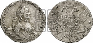 Рубль 1764 года СПБ / СА (с шарфом на шее)