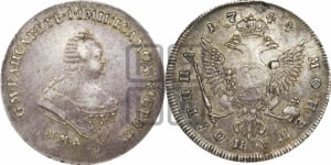 Полтина 1744 года ММД (ММД под портретом)