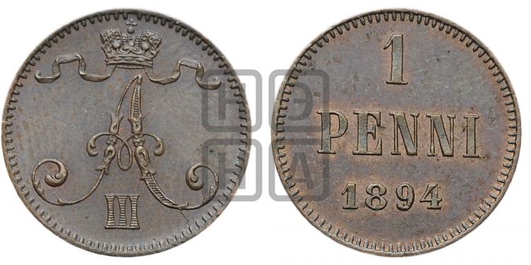 1 пенни 1894 года