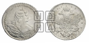 Рубль 1737 года (московский тип)