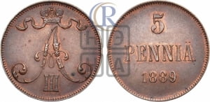 5 пенни 1889 года
