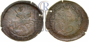 Денга 1764 года ЕМ (ЕМ, Екатеринбургский монетный двор)