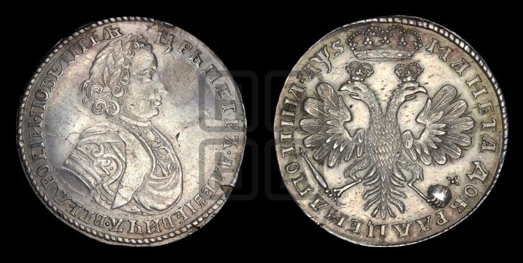 Полтина 1706 года (голова малая, бюст широкий)