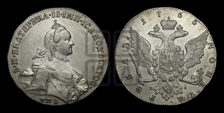 Рубль 1765 года (с шарфом на шее)