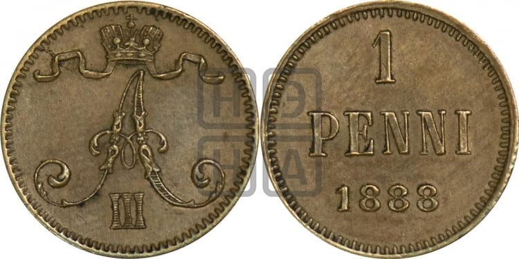 1 пенни 1888 года