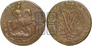 2 копейки 1760 года (гурт сетчатый)