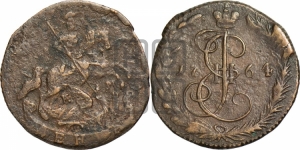 Денга 1764 года ЕМ (ЕМ, Екатеринбургский монетный двор)
