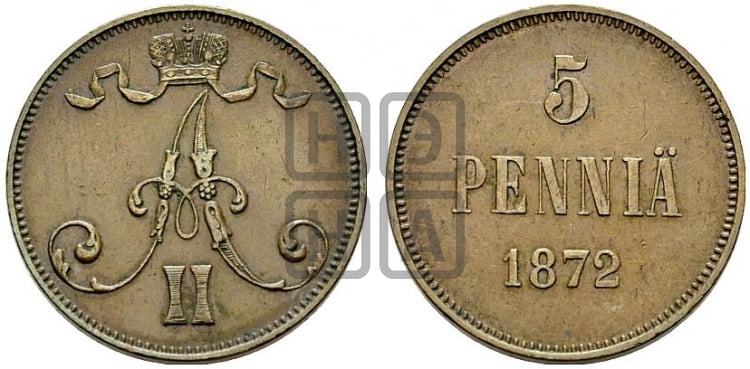 5 пенни 1872 года