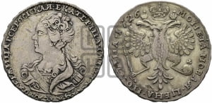 Полтина 1726 года (Портрет влево, бюст внутри надписи)