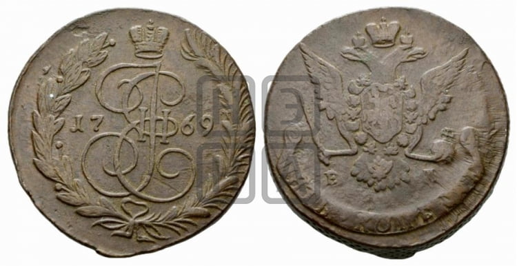 5 копеек 1769 года (ЕМ, Екатеринбургский монетный двор)