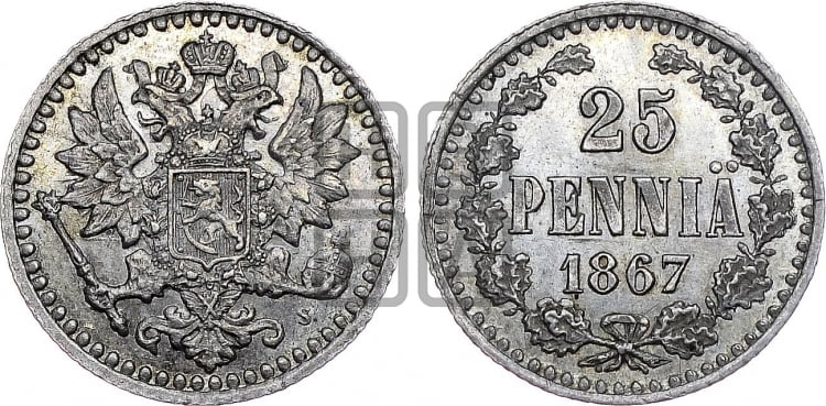 25 пенни 1867 года