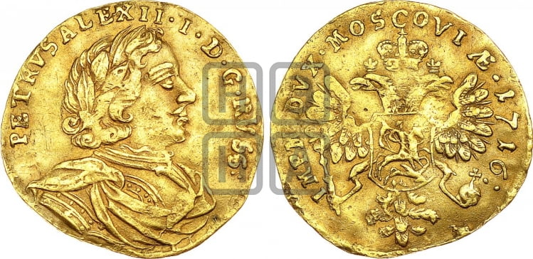 1 червонец 1716 года (надпись латинская)