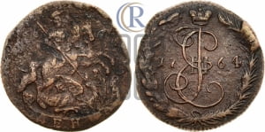 Денга 1764 года ЕМ (ЕМ, Екатеринбургский монетный двор)