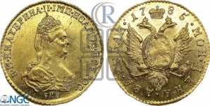 2 рубля 1785 года СПБ (для дворцового обихода)