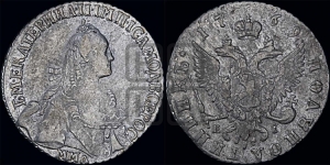 Полуполтинник  1769 года ММД/EI (без шарфа на шее)