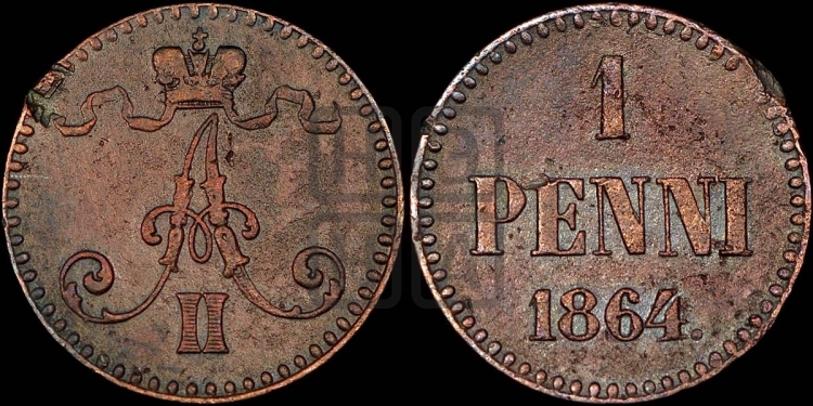 Пенни 1864 года