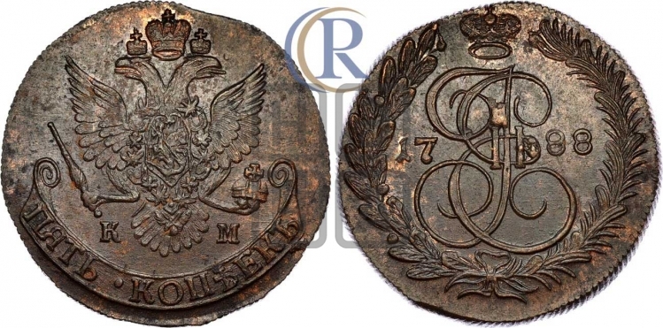 5 копеек 1788 года (КМ, Сузунский монетный двор)
