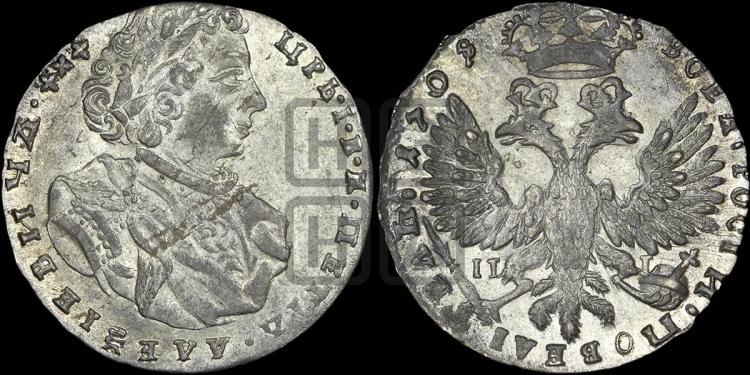 Тинф 1708 года (со знаком IL или ILL)