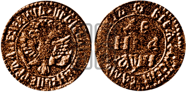 Денга 1708 года (все разновидности с редкостью R) - Биткин #2762 (R)