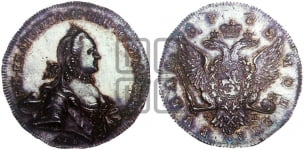 Рубль 1762-1765 гг. (с шарфом на шее)