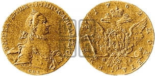 Рубль 1762-1765 гг. (с шарфом на шее)