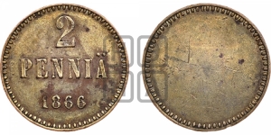 2 пенни 1866 года