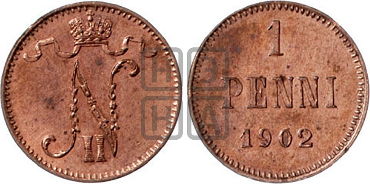 1 пенни 1902 года - Биткин #463