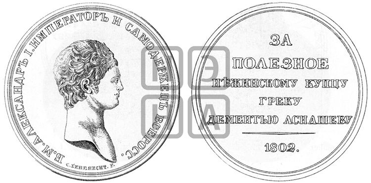 ПЕРСОНАЛЬНЫЕ НАГРАДНЫЕ МЕДАЛИ 1802 ГОДА